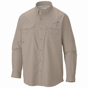 Columbia PFG Blood and Guts™ III Långärmad Vävd Skjorta Herr Khaki (NGTLB6709)